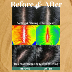PLU packaging showcases the scalp scrub set ready for weekly care.