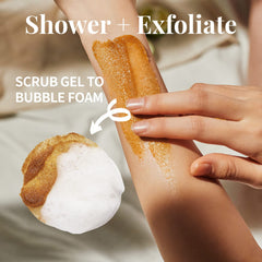 Silky skin texture after exfoliation with PLU Walnut Scrub