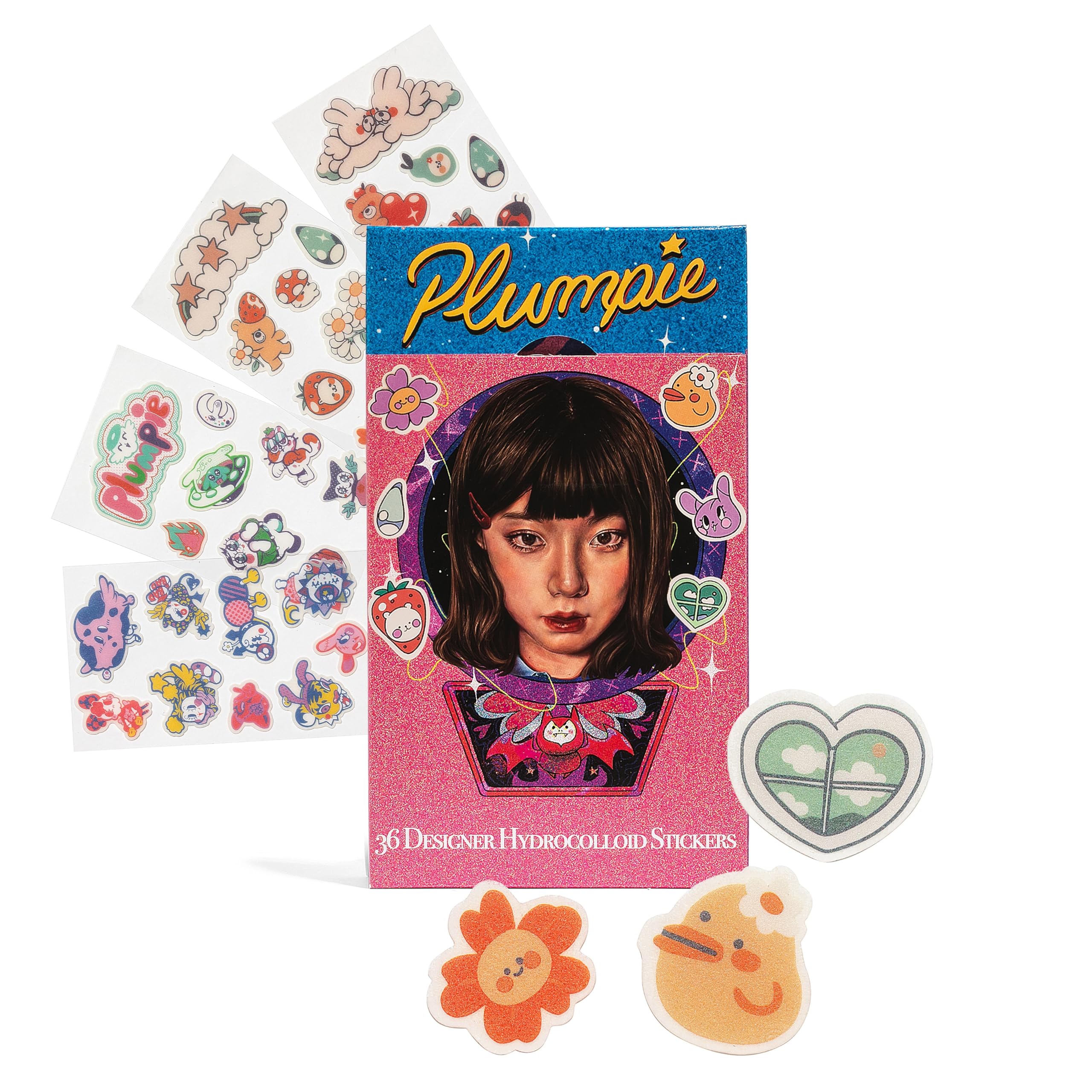 Plumpie Hydro Patch on blemish, discreet cover and protection