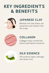 Plus eau Clayge Treatment M argan oil nourishes hair and reduces frizz