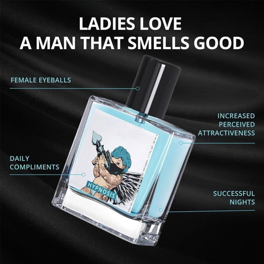 Plymun Hypnosis 2.0 bottle in hand, showcasing portable fragrance for on-the-go grooming.