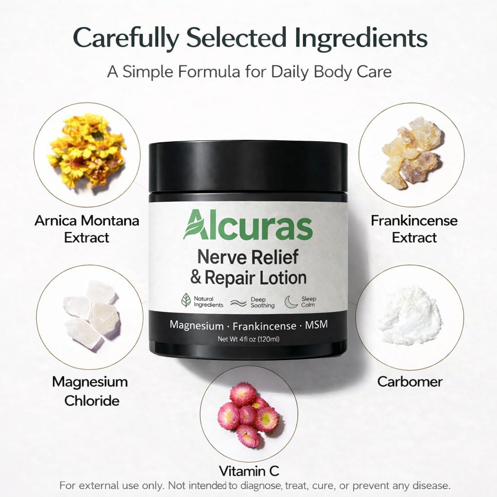 PLYNXE Alcuras Cream on the hands moisturizes skin and eases tension.