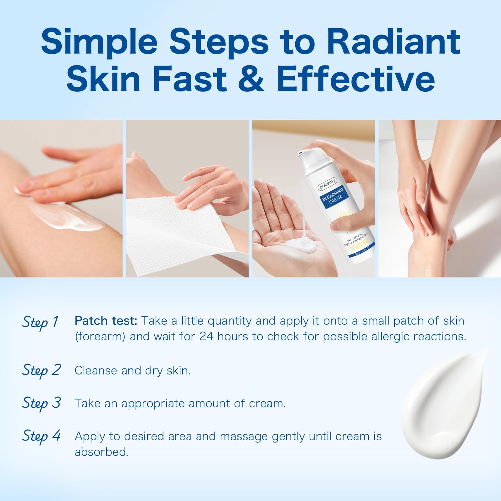 POBEMY bikini line clarifying cream supports balanced tone in intimate areas.