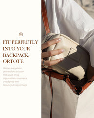 Pocmimut makeup bag elastic loops keep brushes and cosmetics neatly in place