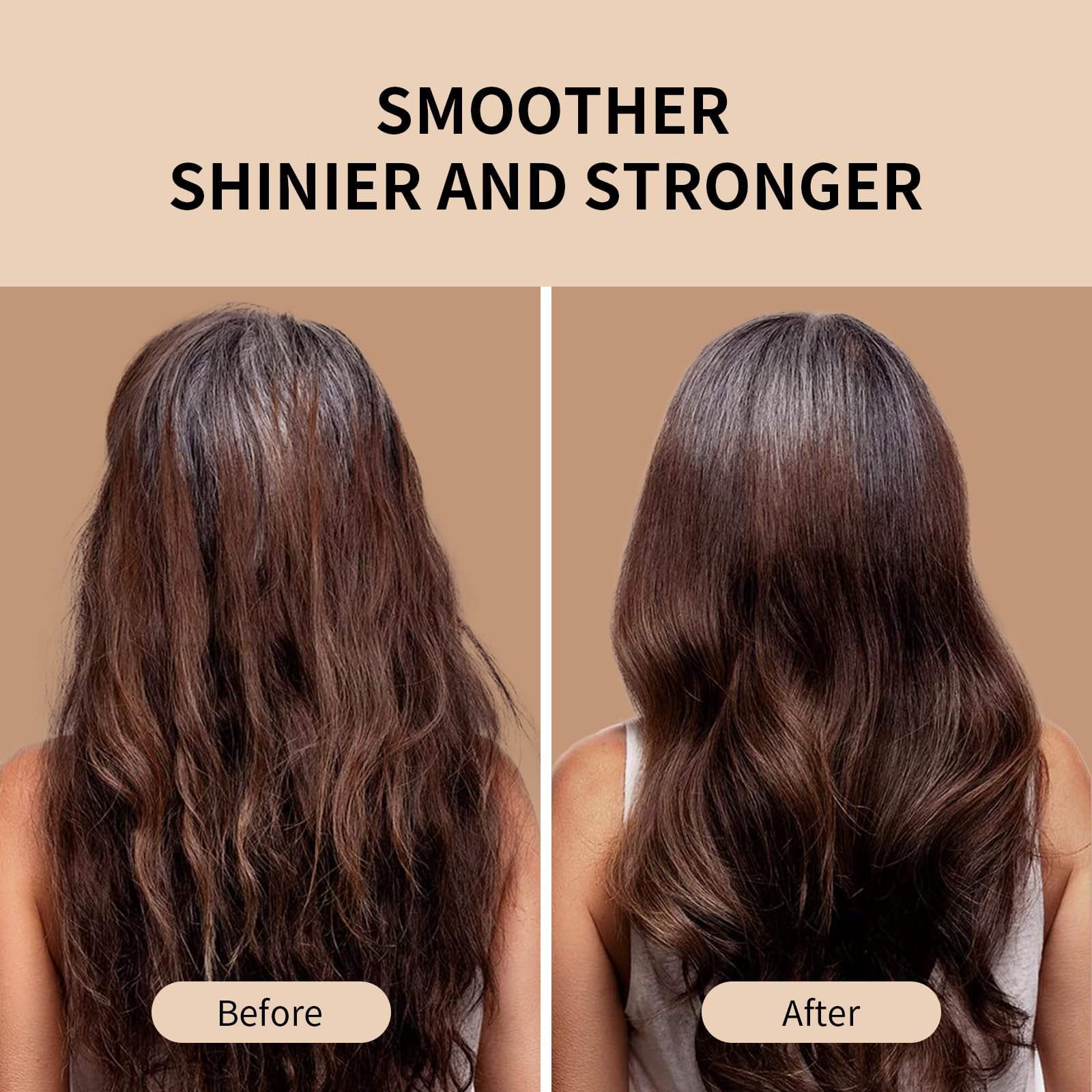 POEROES leave-in conditioner being applied to hair without heaviness.