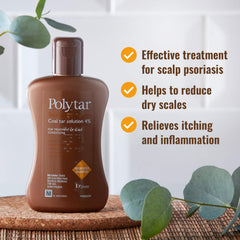 Polytar pack-shot displays two bottles for easy replacement and savings