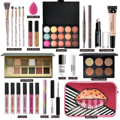 Pomcral lipgloss set delivering glossy color and smooth finish for casual or glam.