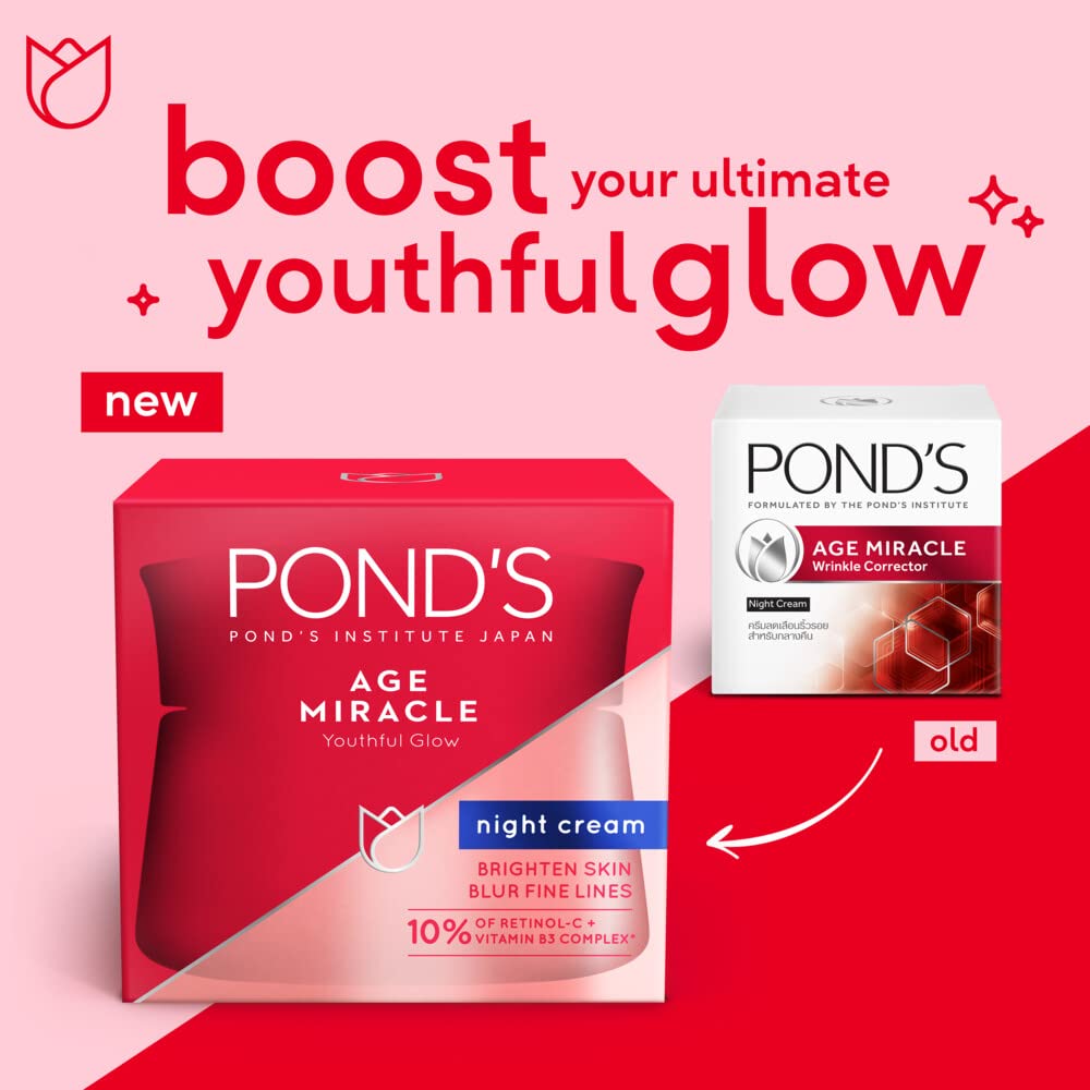 POND'S Age Miracle Night Cream at night-time setup supports a restful, hydrated complexion.