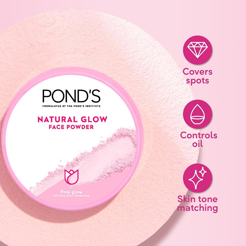 Pond's Pink Glow texture swatch reveals a soft, buildable matte finish