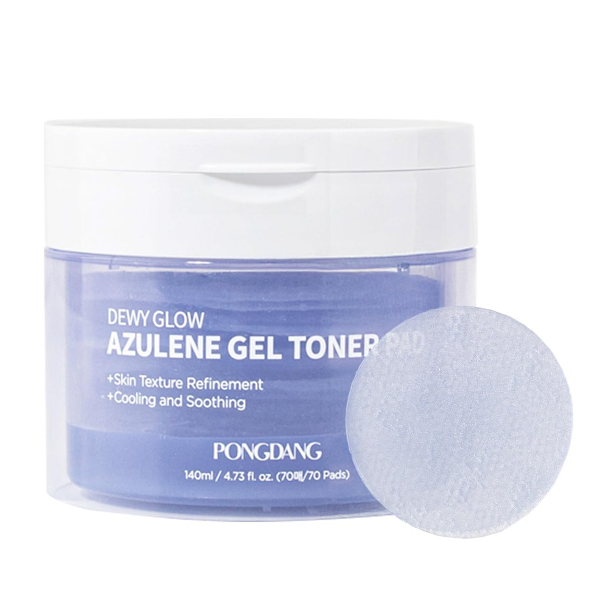 PONGDANG Dewy Glow Azulene Gel Toner Pad embossed texture for gentle exfoliation