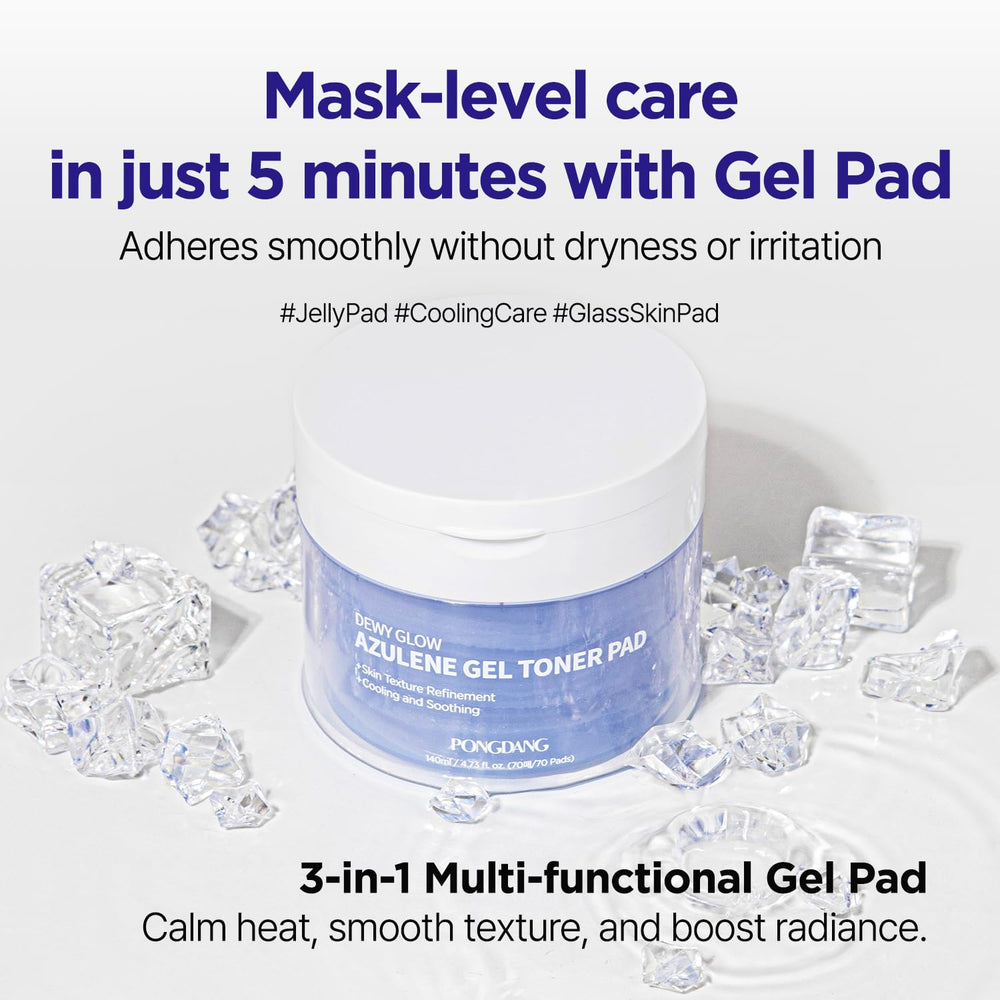 PONGDANG dual-textured pad in use provides quick toning and soothing care