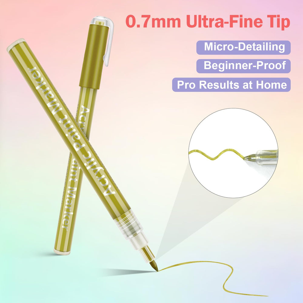 Ponhey 0.7mm fine-tip close-up highlighting precise detailing for nails