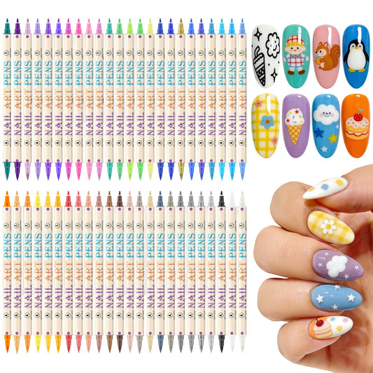 Ponhey 48-color nail art pens color palette for vibrant home manicures.