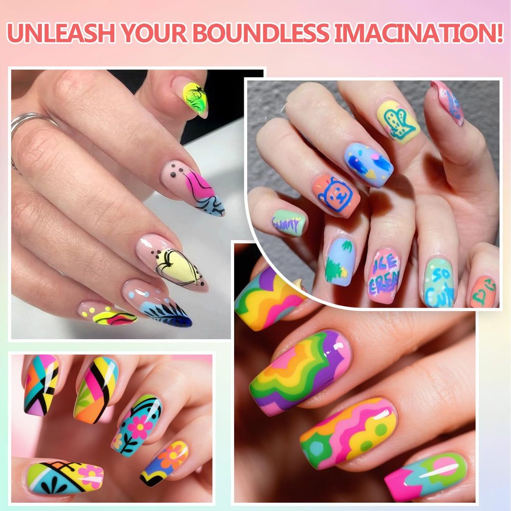 Ponhey daily-use nail design ideas with the 24-color kit