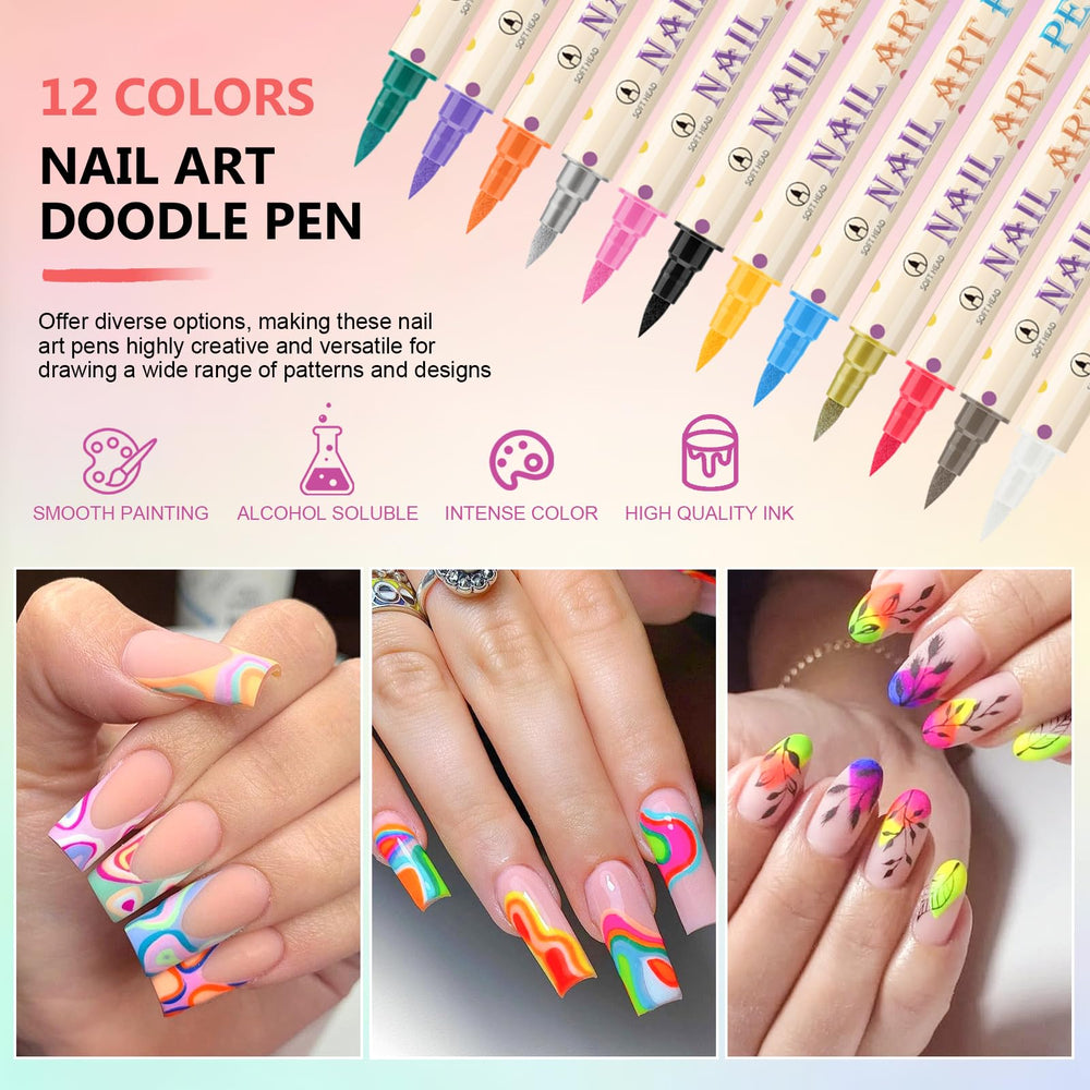Ponhey versatile set ideal for home or salon-style nail designs.