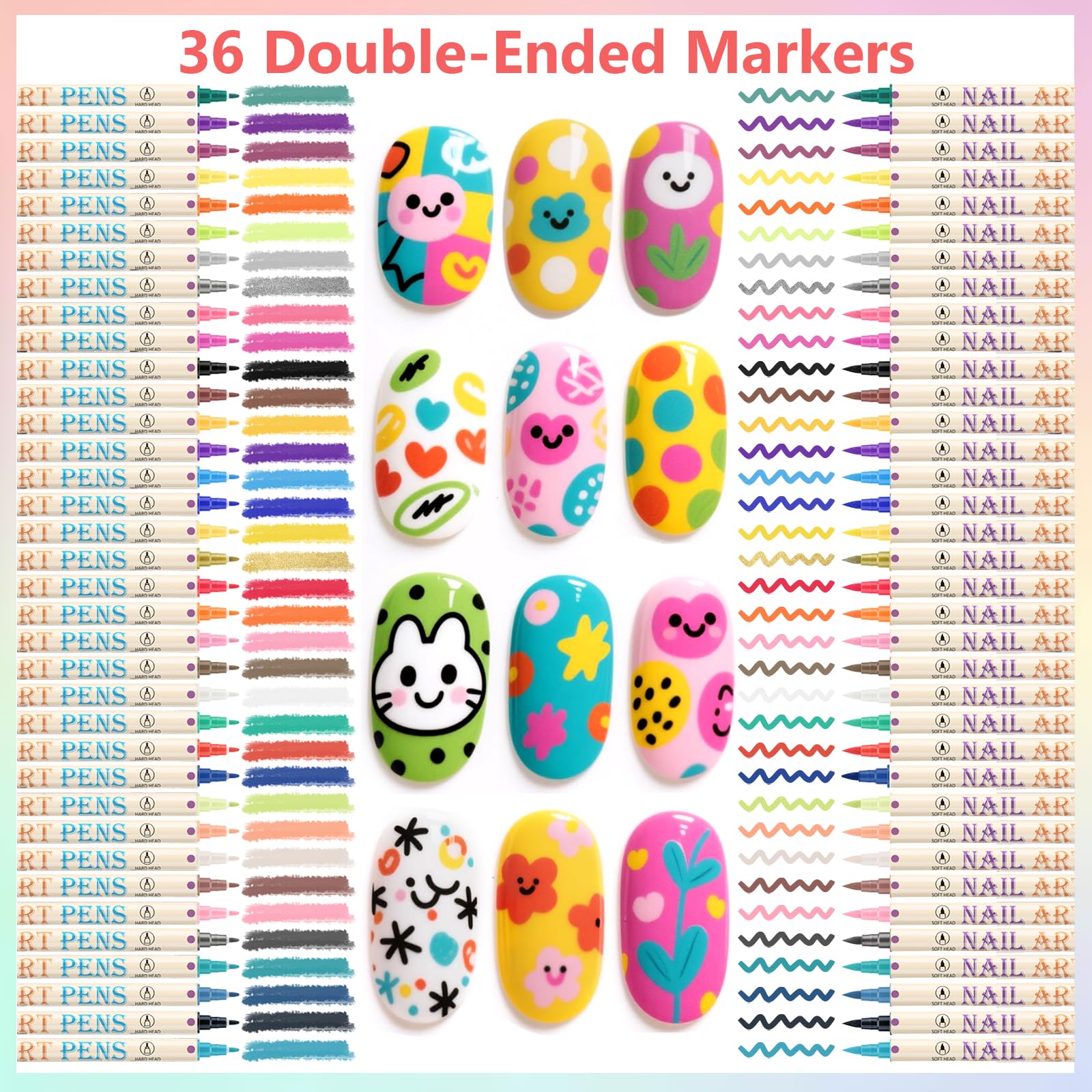Ponhey easy-use nail art pens for beginners and pros alike.