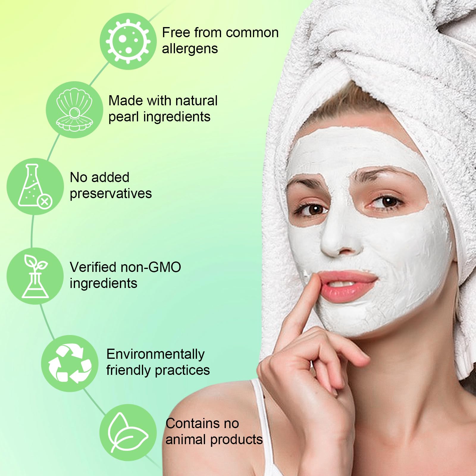 Ponhey Freshwater Pearl Powder used as face mask for pore refinement