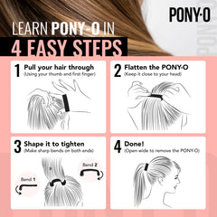 PONY-O silicone grips keep hair in place during workouts and activity.