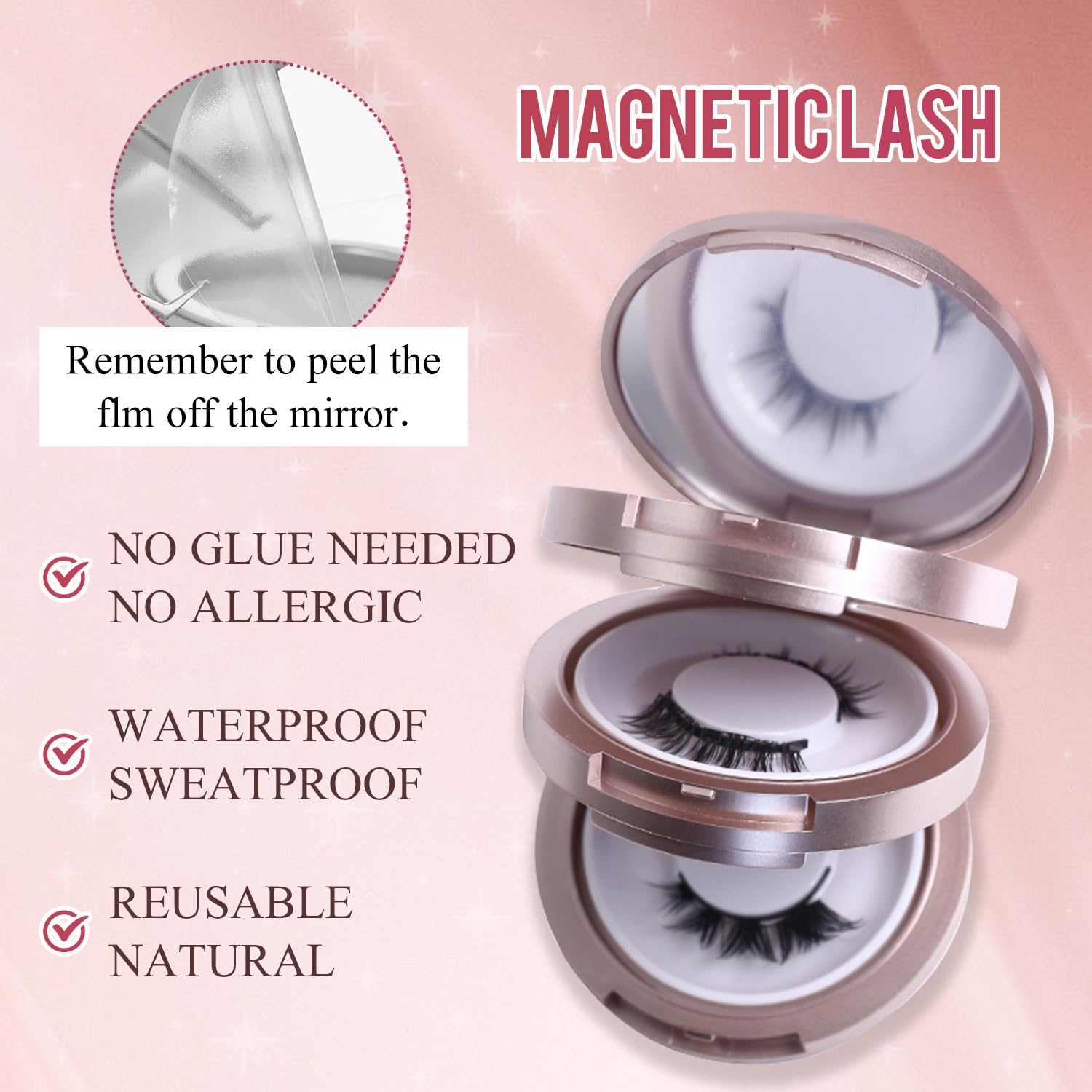 Natural-looking lashes with soft texture for comfortable all-day wear.