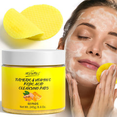 POP MODERN.C turmeric kojic acid cleansing pads bottle for quick daily cleansing and brightening.