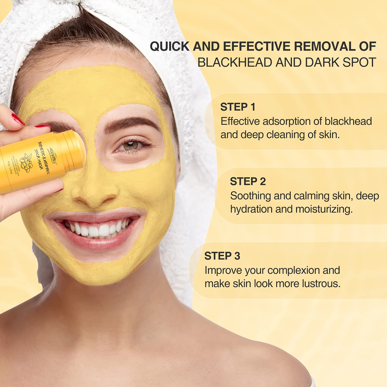 POP MODERN.C Turmeric Stick Mask travel size ready for on-the-go care.