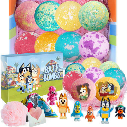 POPBATH Blue Heeler bath bomb in Rose color for a soothing bubble bath