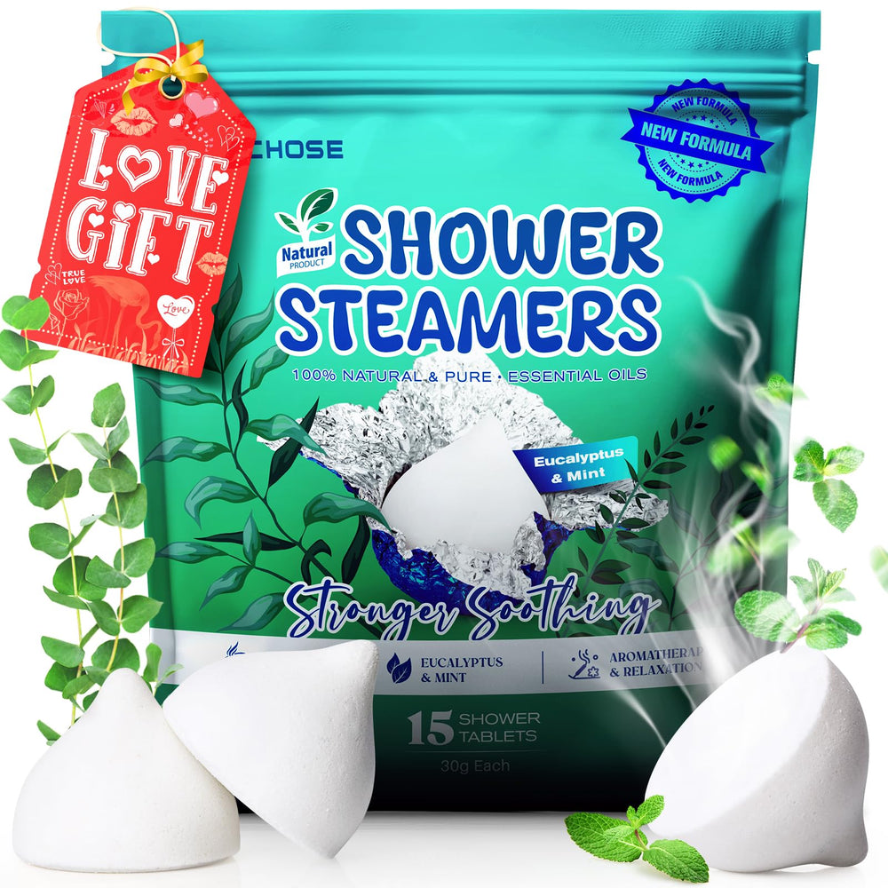 POPCHOSE chocolate-tablet shower steamer enhances a refreshing shower