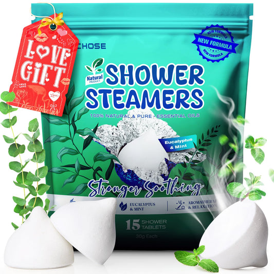 POPCHOSE chocolate-tablet shower steamer enhances a refreshing shower