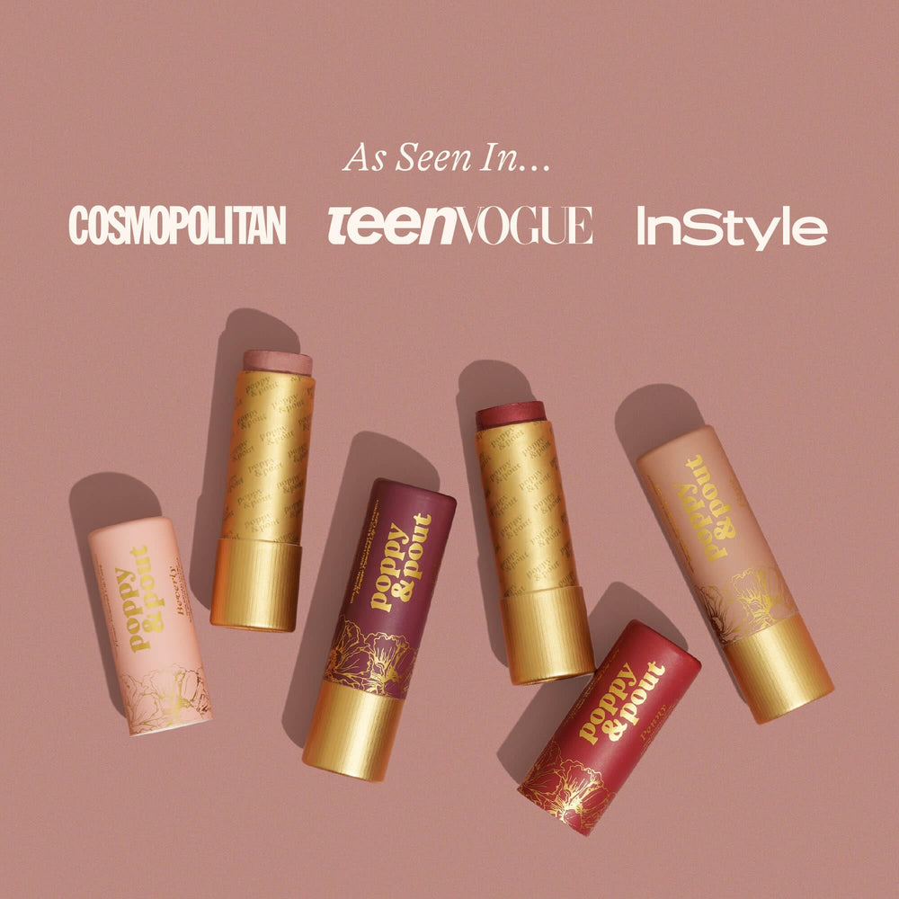 Poppy & Pout silky lip tint texture for easy application