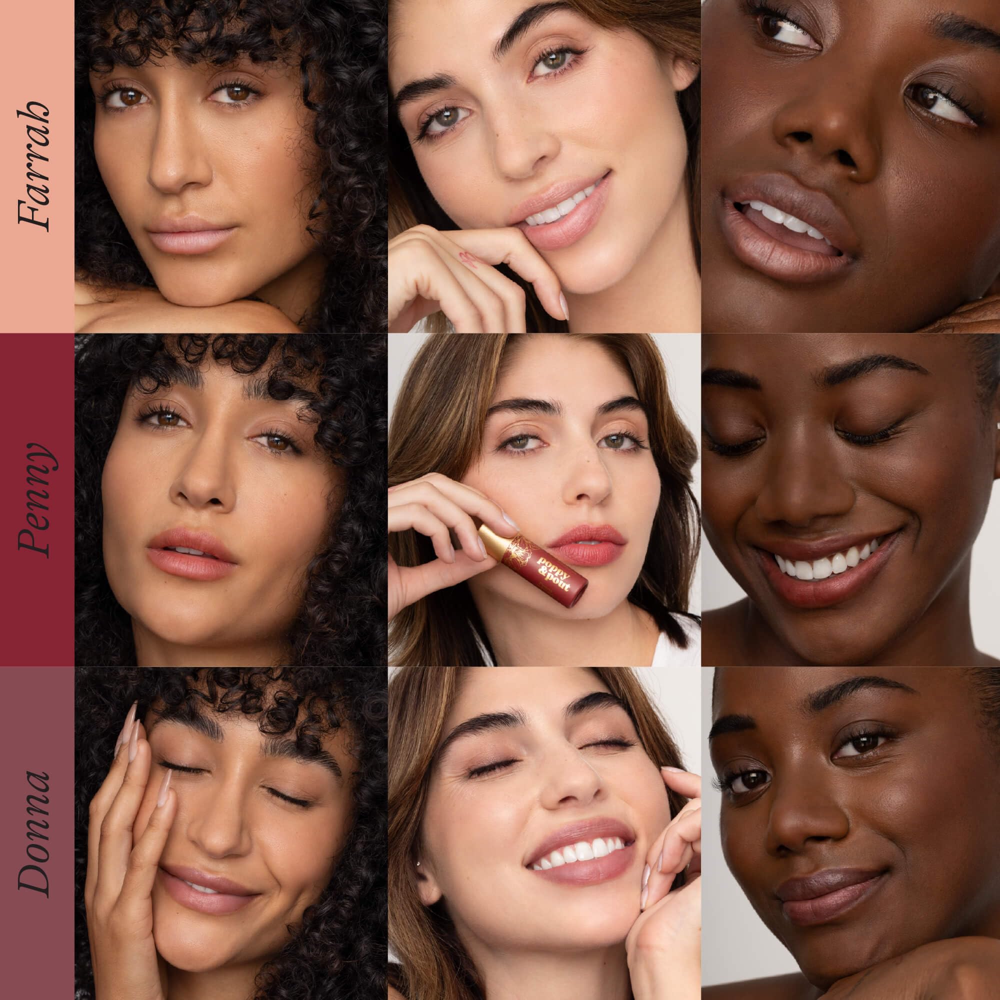 Poppy & Pout velvet lip tint color enhances natural shade