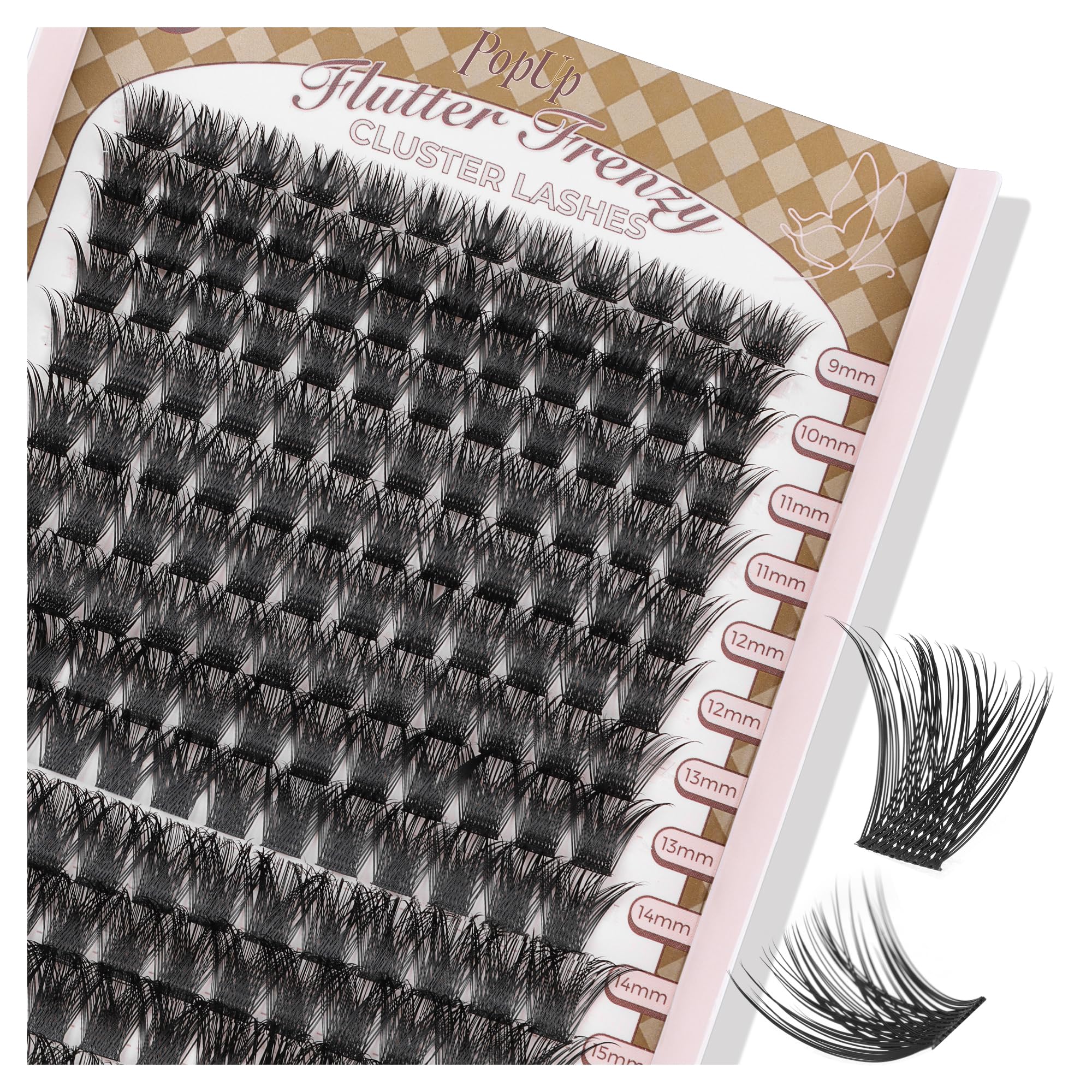 PopUp cluster lashes 168pcs wispy style for daily wear