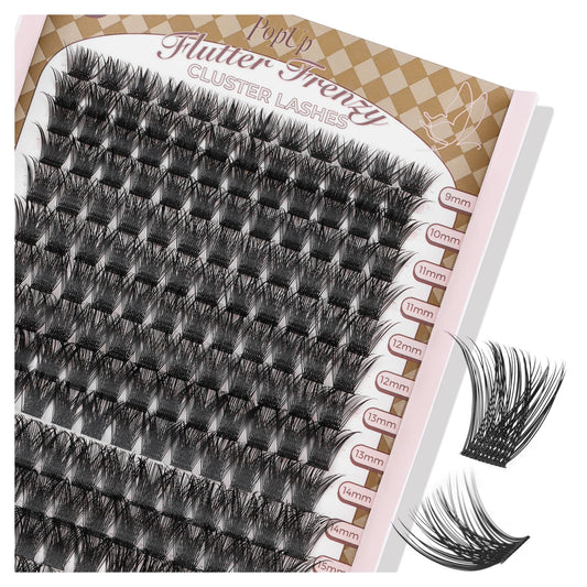 PopUp cluster lashes 168pcs wispy style for daily wear