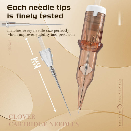 POPUPMU Clover cartridge with transparent body to monitor needle movement.