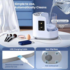 Poputra USB charging port for portable brush care