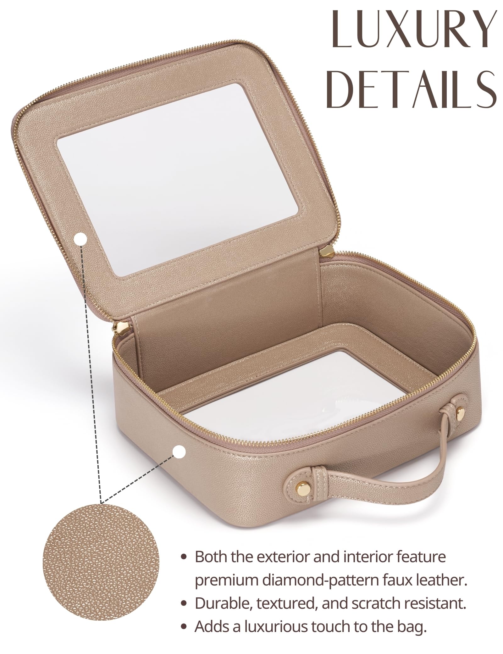 Popvibe clear bag doubles as jewelry or tech organizer during travel.
