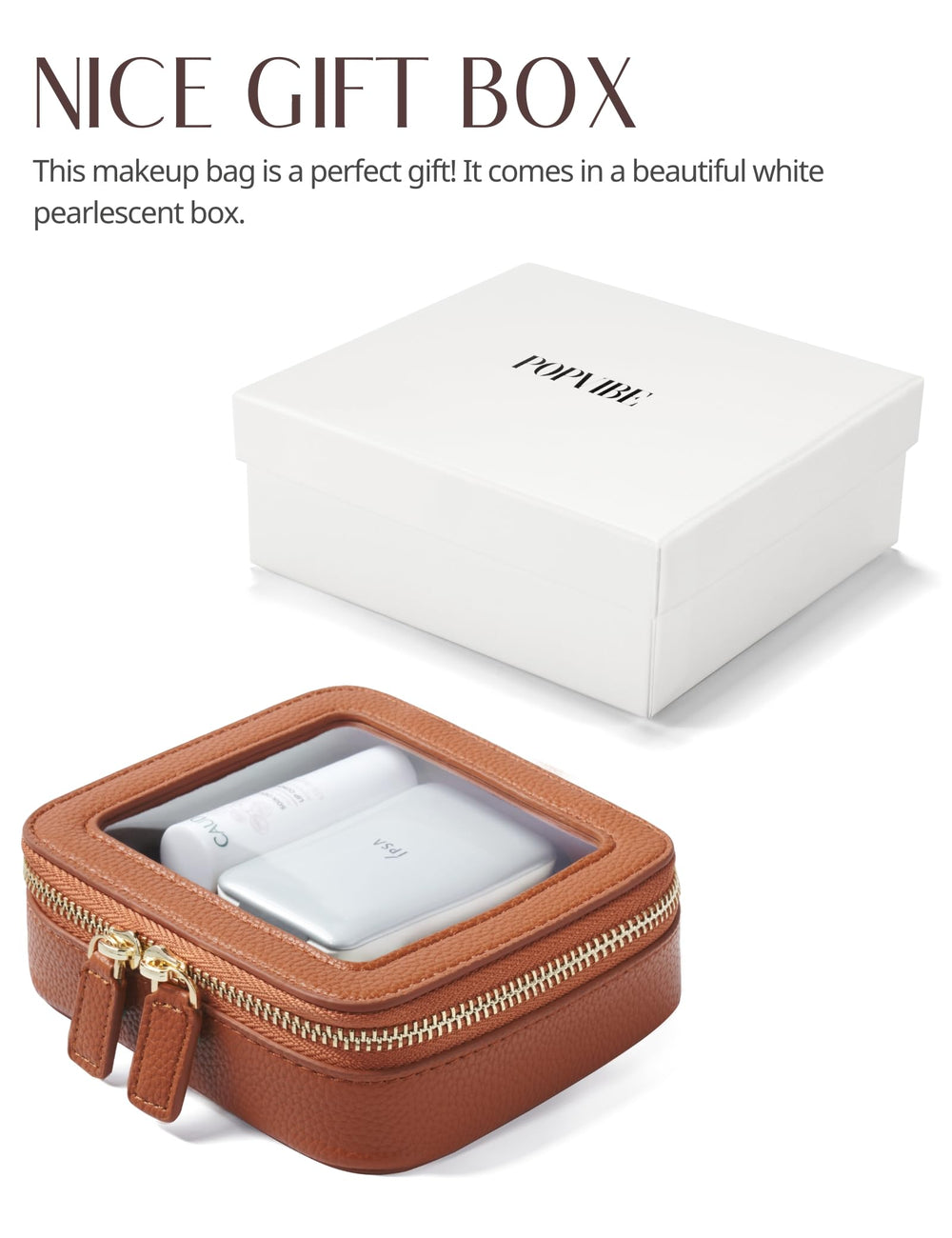 Popvibe Interior layout supports organizing lip balms and cords.