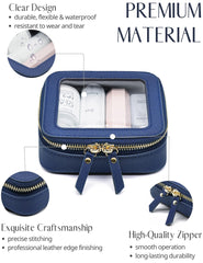 Popvibe Navy Blue mini cosmetic case neatly organizing daily essentials