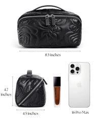 Popvibe Open Flat Makeup Bag clear zipper pocket for visible small items