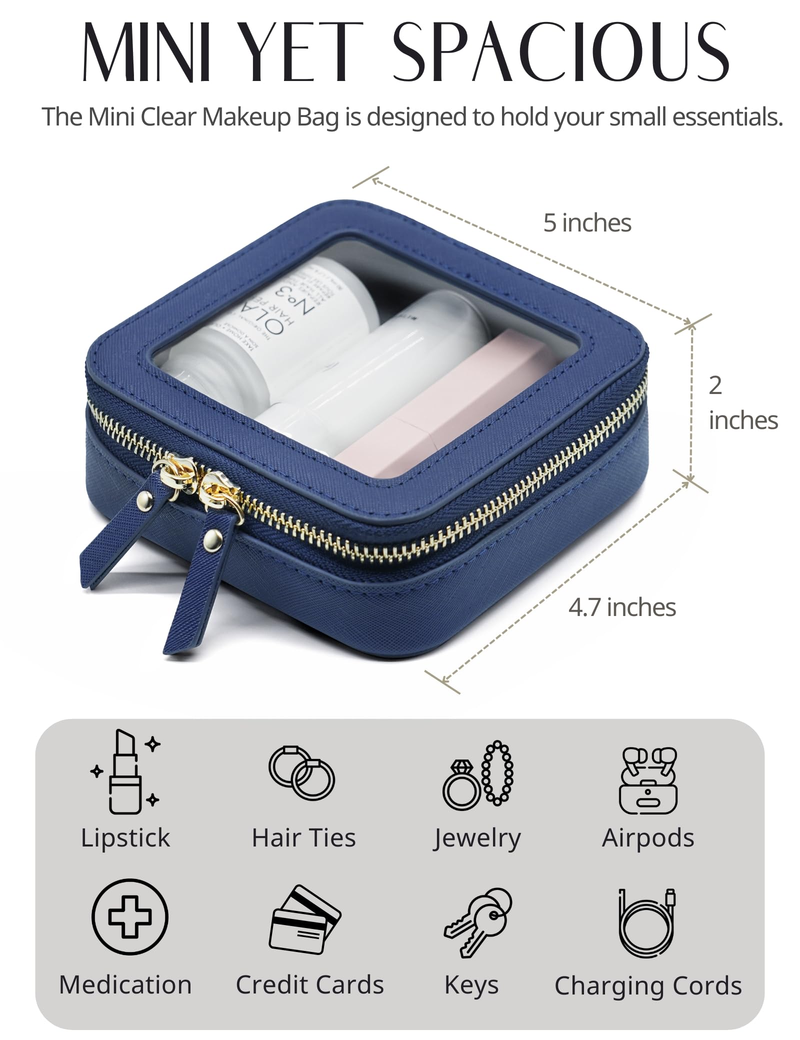 Popvibe Purse accessories storage keeps small items organized while traveling