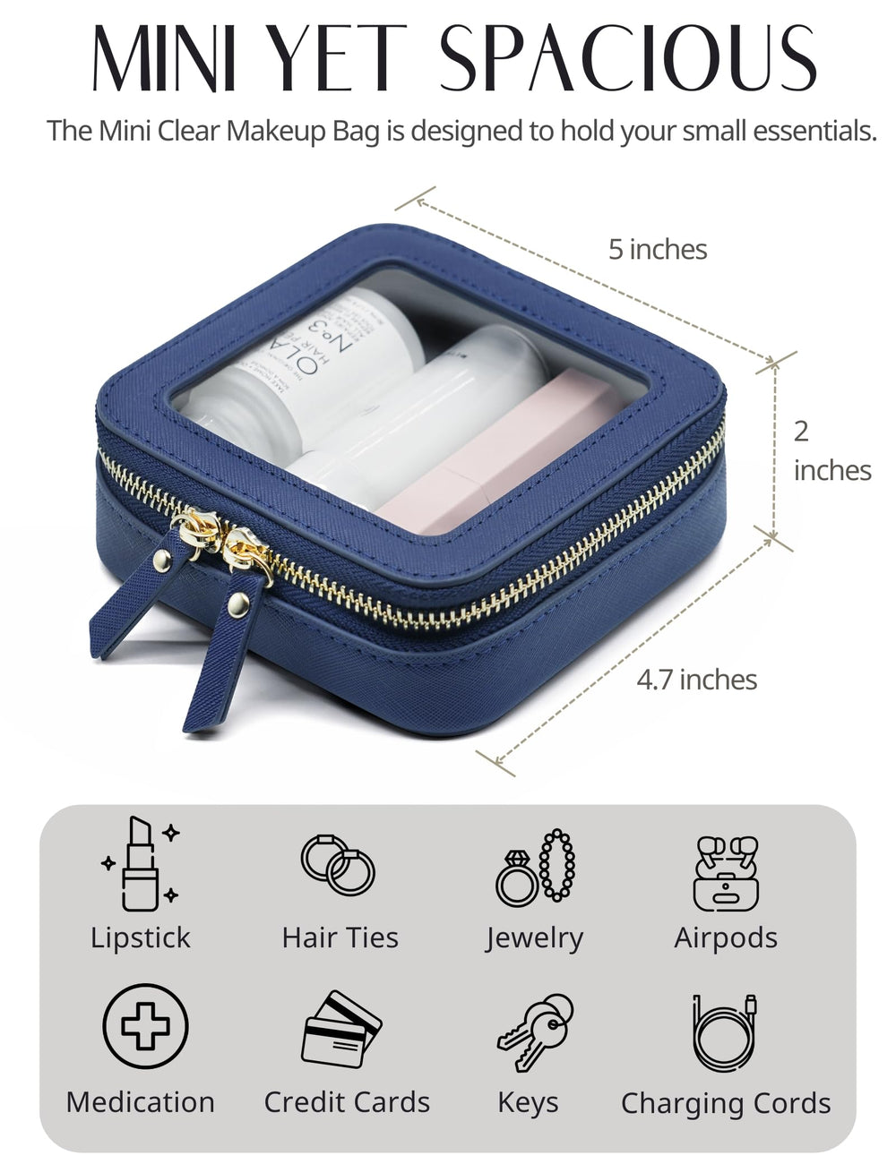 Popvibe Purse accessories storage keeps small items organized while traveling