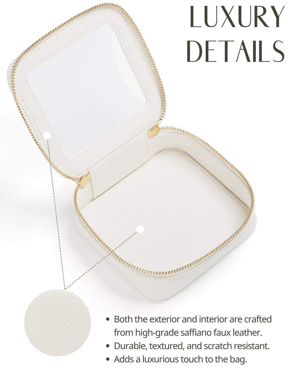 Popvibe versatile organizer suits makeup, jewelry, tech, and small items.