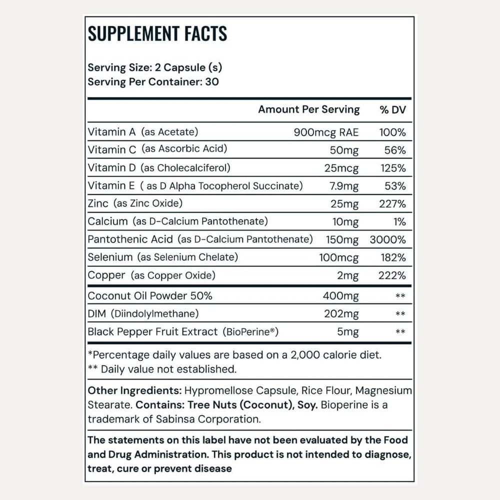 Pore Favor Zinc bottle highlights zinc for healthy skin nourishment.