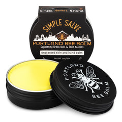 Portland Bee Balm Simple Salve close-up texture showing natural beeswax hydration.
