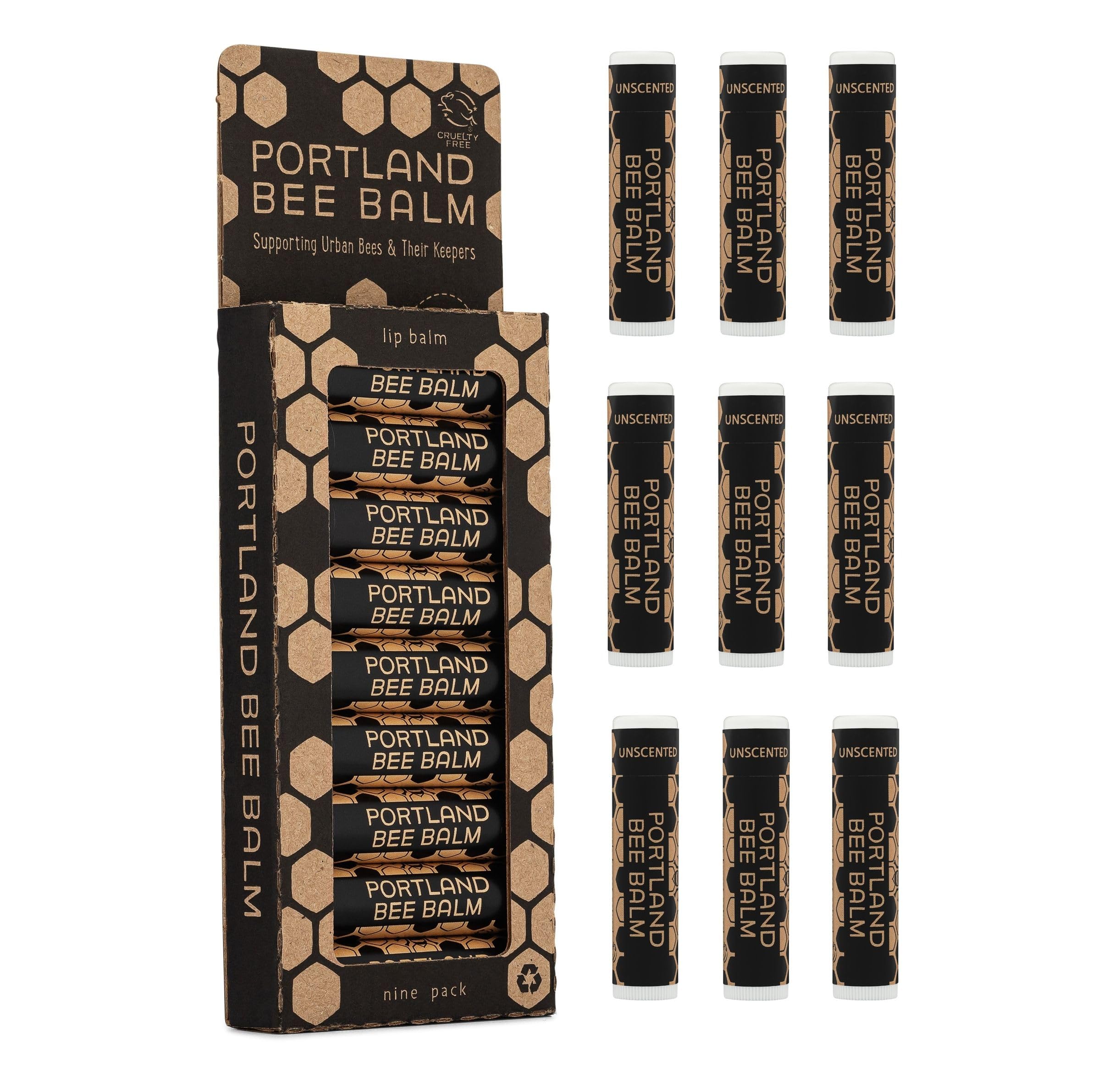 Portland Bee Balm unscented lip balm tube for daily hydration