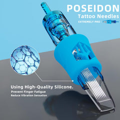 Poseidon 1213RL universal-fit image demonstrates tool-free attachment to standard cartridge grips.