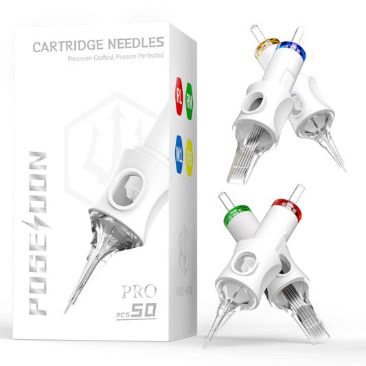 POSEIDON 50-pack sterile needles for reliable studio and home use.