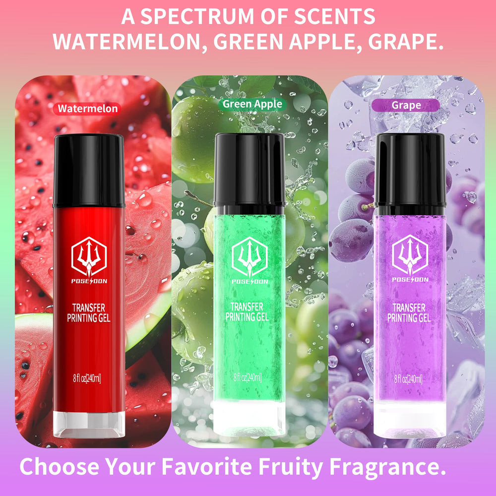 POSEIDON green apple scent transfer gel neutralizes odors during sessions