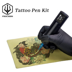 POSEIDON tattoo kit in case demonstrating portable storage for on-the-go sessions.