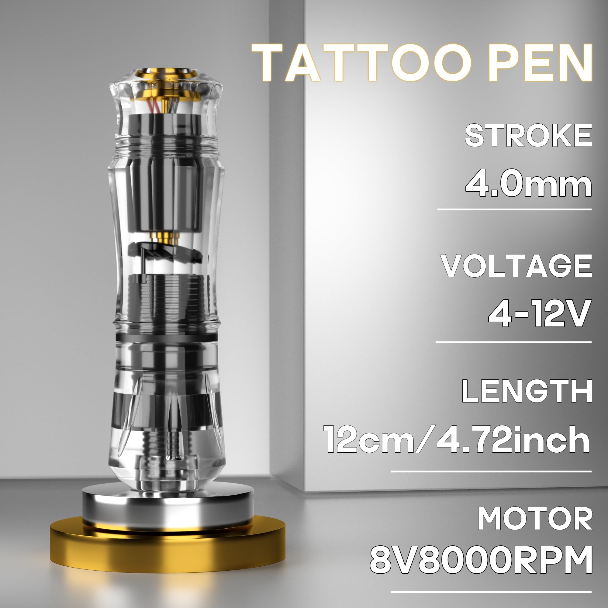 POSEIDON tattoo pen barrel and motor for smooth operation
