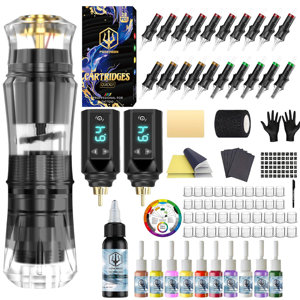 POSEIDON cordless tattoo pen ready for on-the-go use